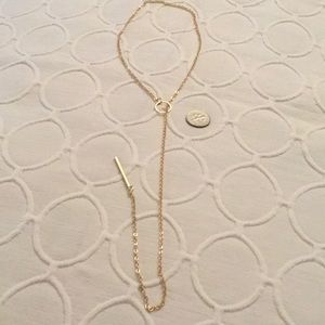 Long lariat circle and drop bar necklace! NWOT